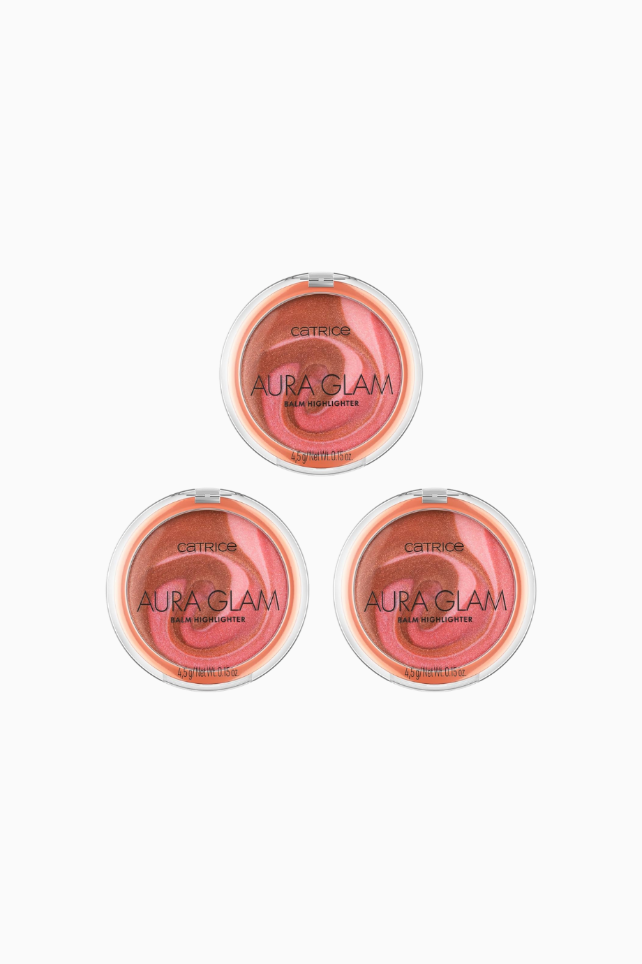 Aura Glam Balm Highlighter 3’lü Set 010 A Swirl Of Rose Parlak, Vegan, Yağsız, 13,5 g