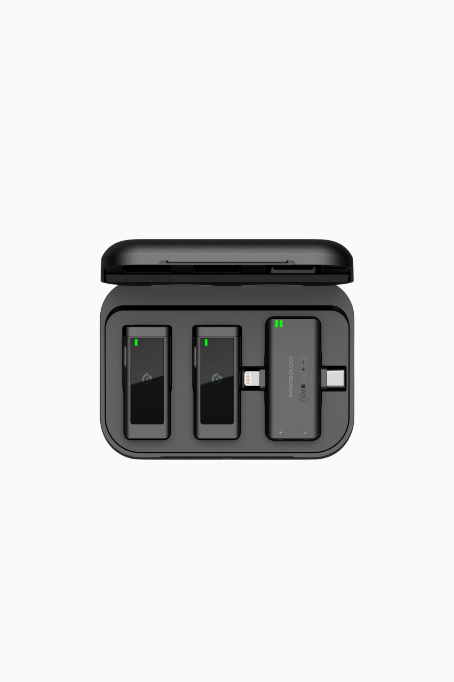 MFi Çift Kablosuz Lavalier Mikrofon, Lightning/Type-C, 12 Saat