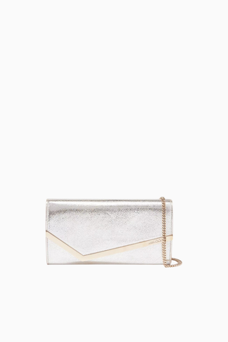 Emmie Glitter Clutch Çanta, Simli Deri, Zincir Askılı Lüks Gece Tasarımı
