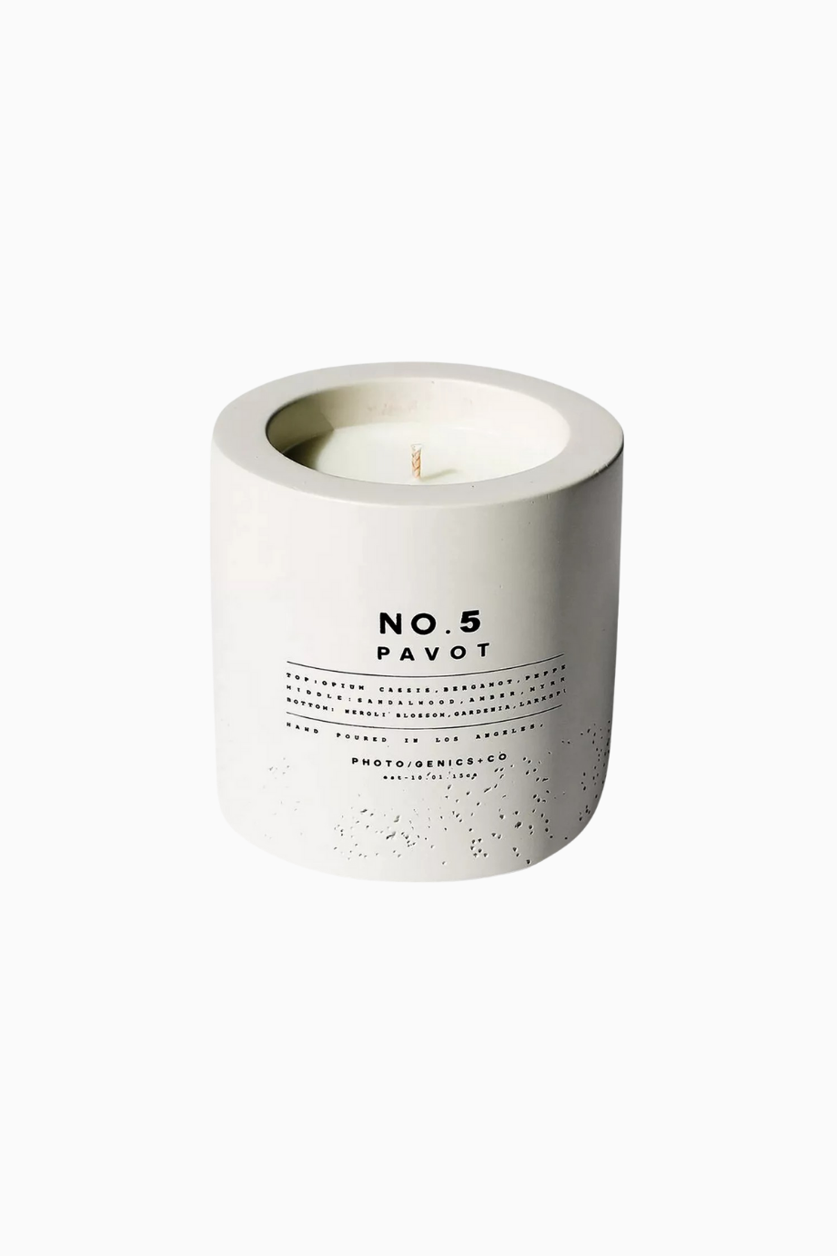 No.5 Pavot Concrete Candle 225g, Lüks Bej Beton Tasarımlı Mum