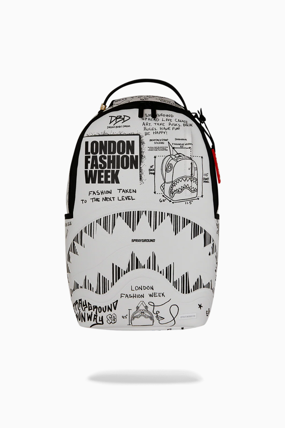 LFW Sketched Black & White DLXSV, Unisex Lüks Sırt Çantası, Sınırlı Sayıda
