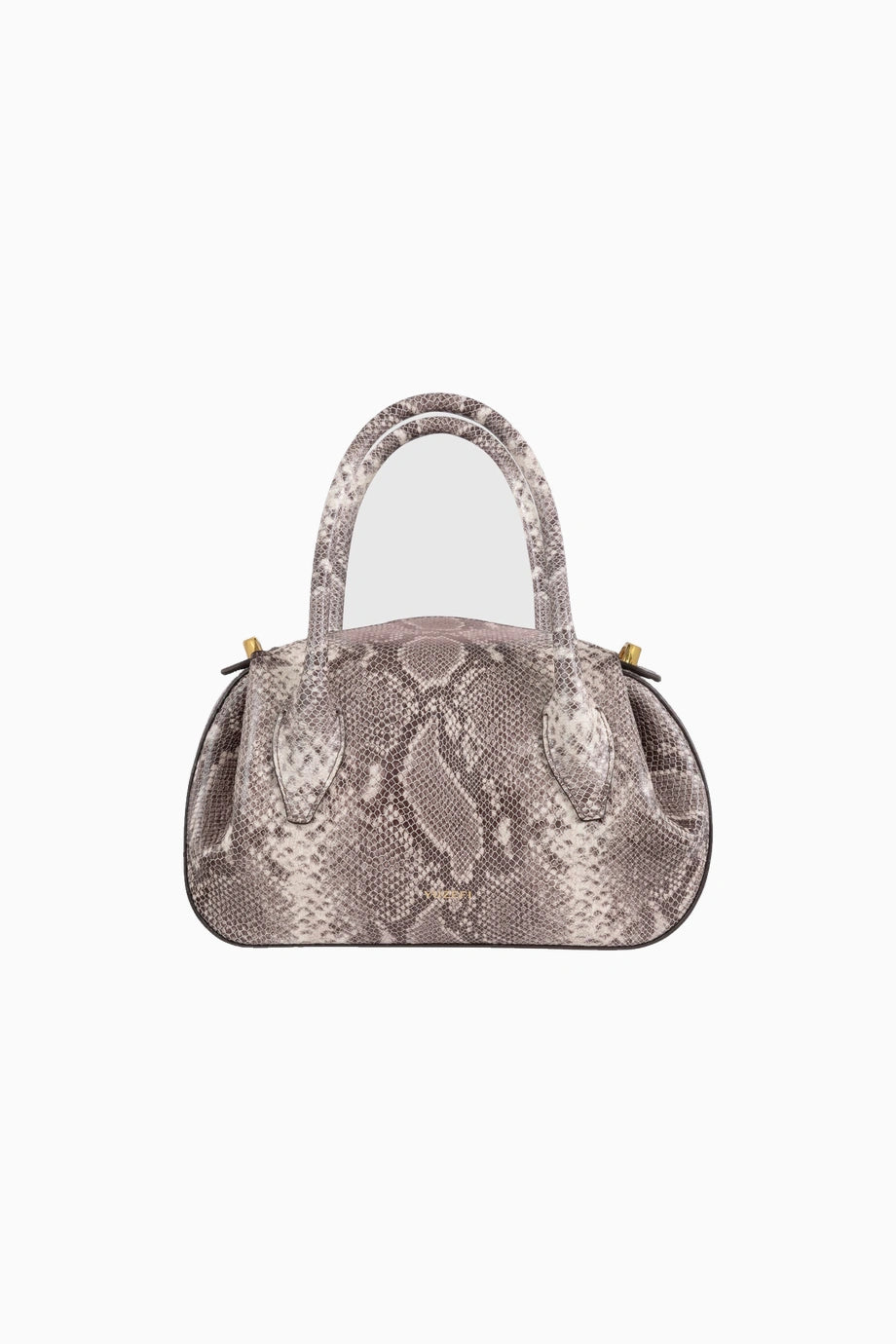 Oyster Mini Duffle Ash Snake %100 Deri, El İşçiliği Lüks İtalyan Tasarım Çapraz Çanta