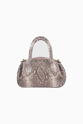 Oyster Mini Duffle Ash Snake %100 Deri, El İşçiliği Lüks İtalyan Tasarım Çapraz Çanta
