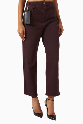 Mini Çanta Detaylı, Kısa Paça Straight Fit Denim Jean