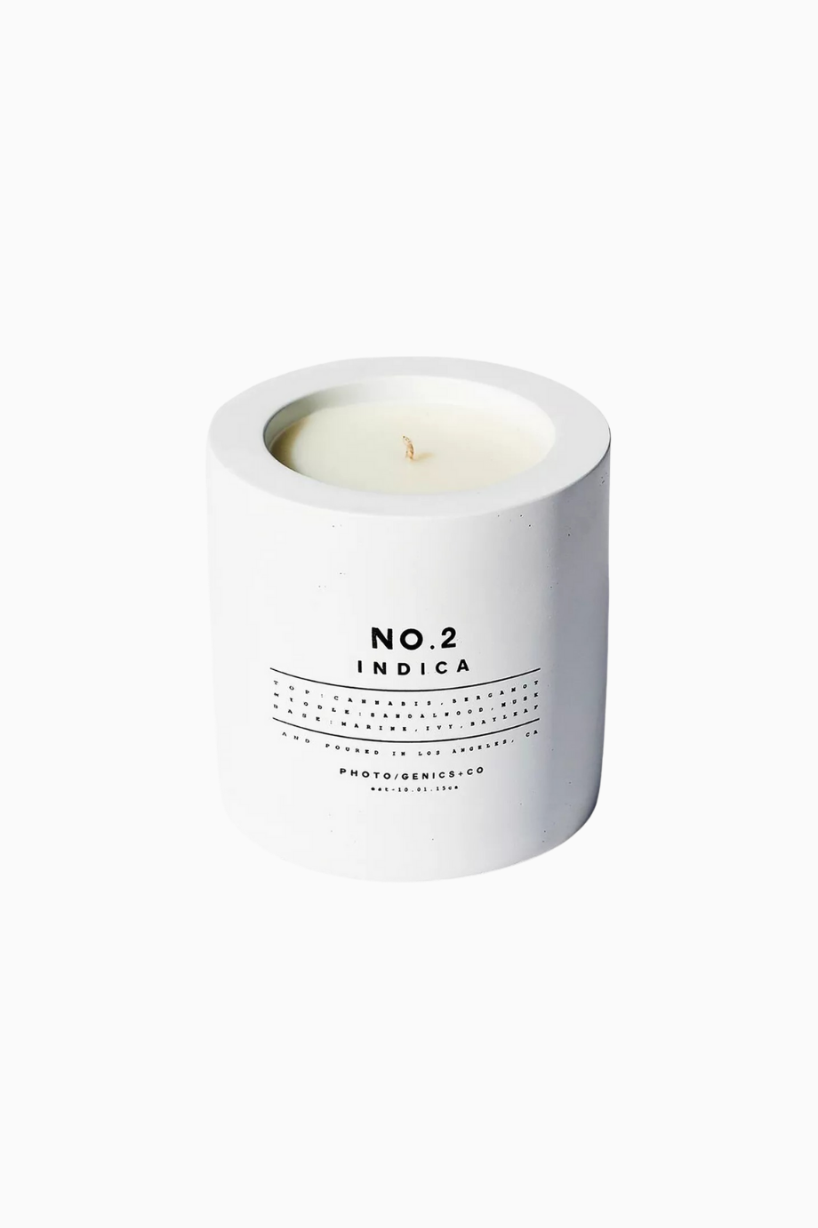 No.2 Indica Concrete Candle 225g, Lüks Beyaz Beton Tasarımlı Mum