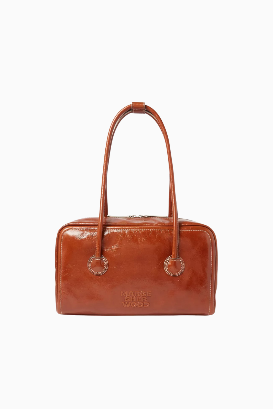 Boston El Yapımı Deri Omuz Çantası, Uzun Saplı ve Organizatörlü