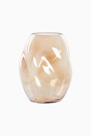 Gerakini Turuncu Cam Vazo 20 cm Modern Dekoratif Tasarım