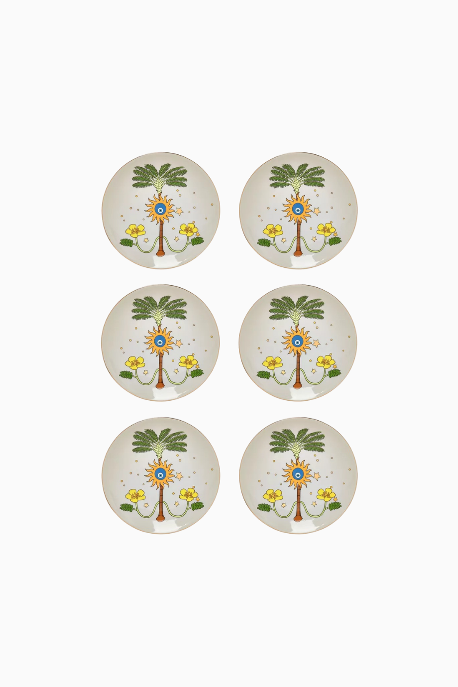 Nouri Dessert Porselen Tabak Seti, 6 Parça