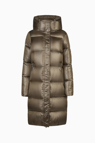 Quilted Coat Selection 8025 Lüks Uzun Kapüşonlu Kadın Mont