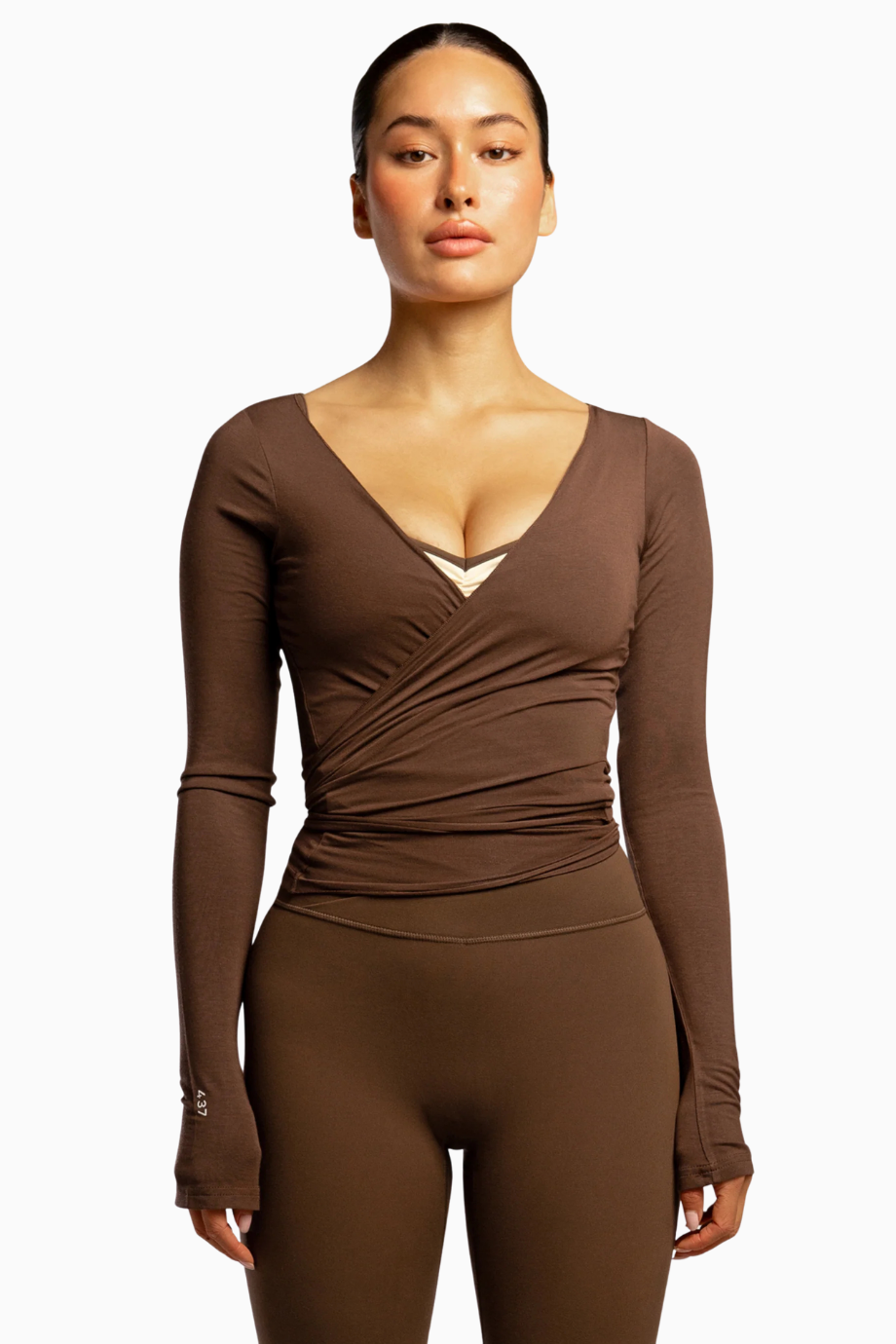 The Ballet Wrap Eco-Friendly Modal Uzun Kollu Bale Tarzı Kadın Üst