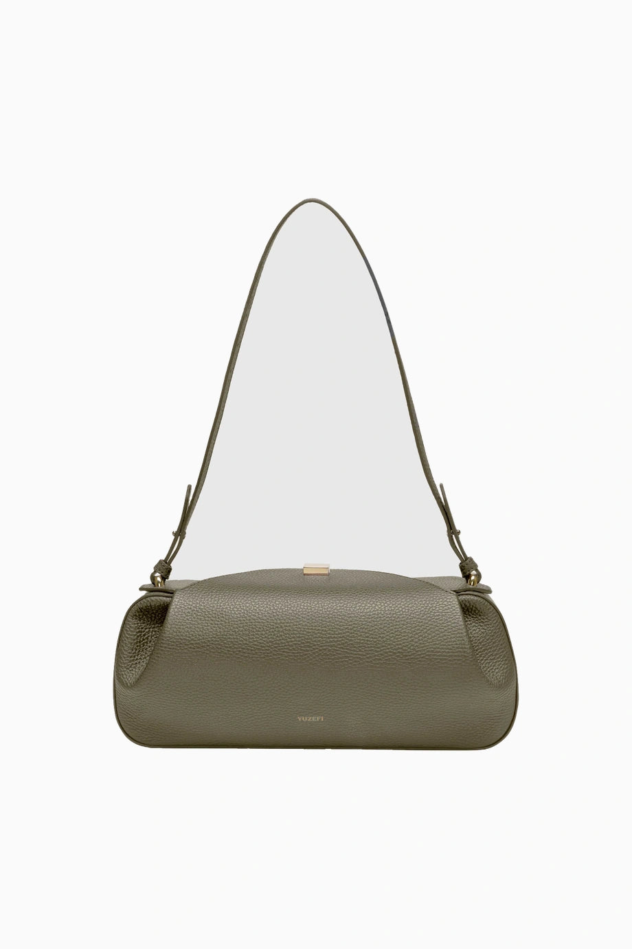 Oyster Taupe Pebble %100 Deri Lüks İtalyan, Gold Detaylı Clutch ve Omuz Çantası