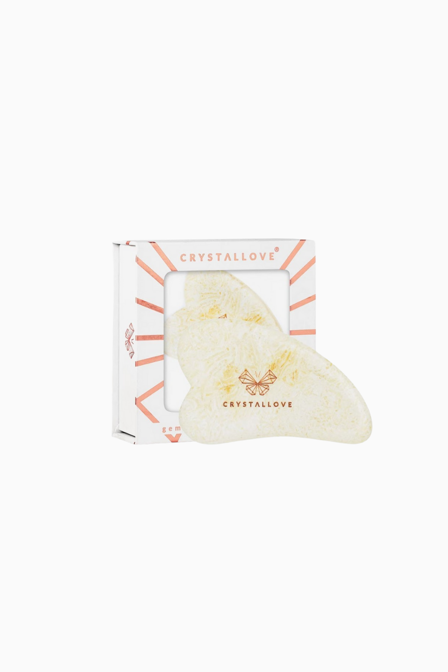 Milky Amber Gua Sha Bernstein Taşlı Yüz Masaj Taşı