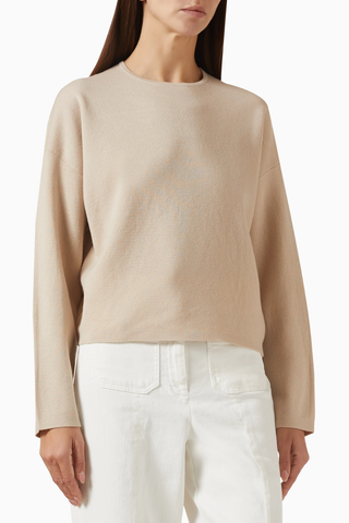 Crewneck Wool Knit Kazak, Yumuşak Saf Yünlü Klasik Basic Tasarım