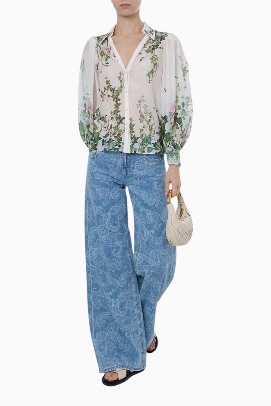Paisley Desenli Bol Paça Jean