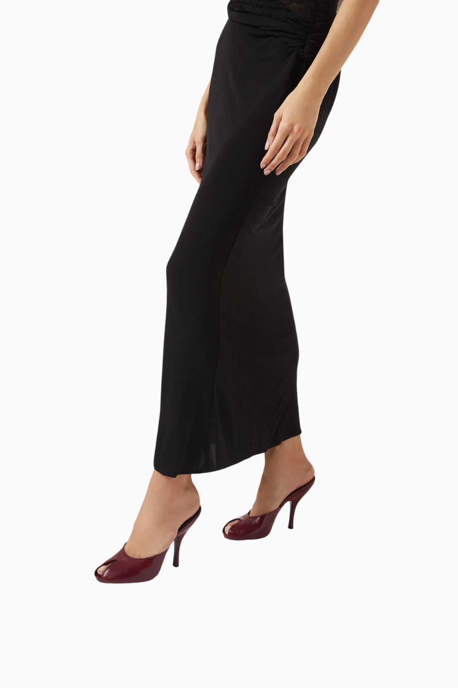 Date 105 Bordo Deri Mules, 10,5cm Topuklu Zarif Portekiz Tasarımı