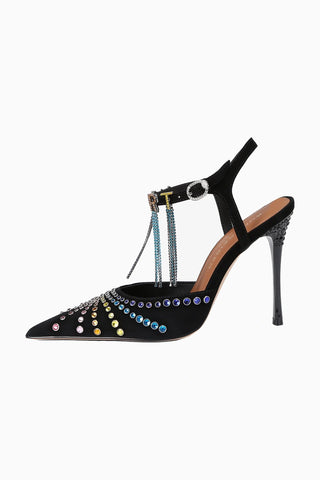 Crystal Point Taşlı Kadın Stiletto Topuklu Ayakkabı