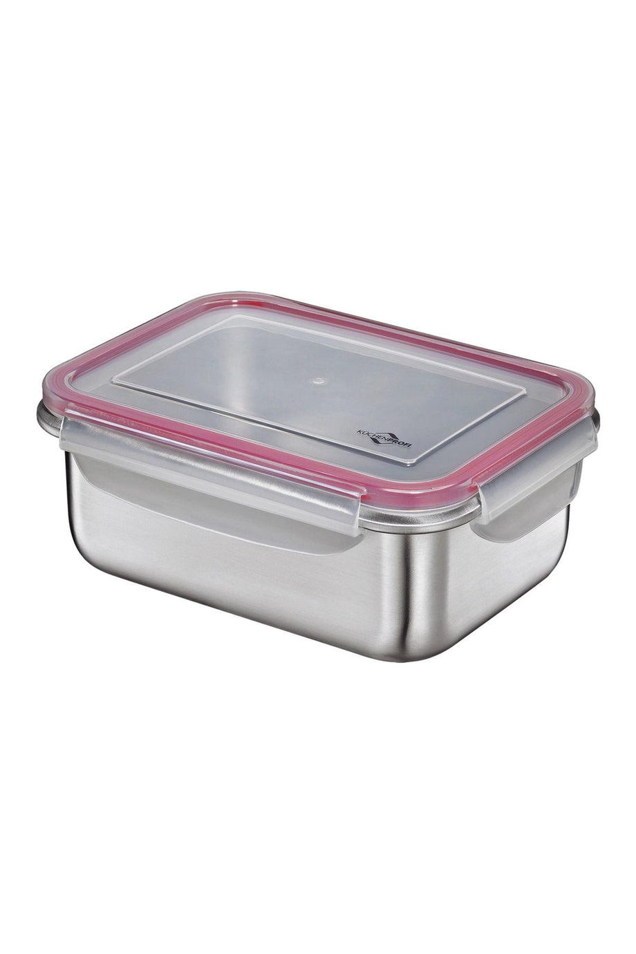 Paslanmaz Çelik Lunchbox 22x16x8,5 cm Şeffaf Kapaklı Saklama Kabı