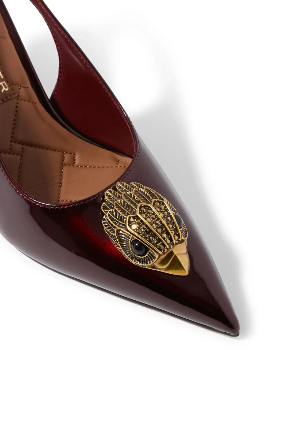 Large Eagle Slingback 85 Deri, Lüks Tasarım KadınTopuklu Ayakkabı