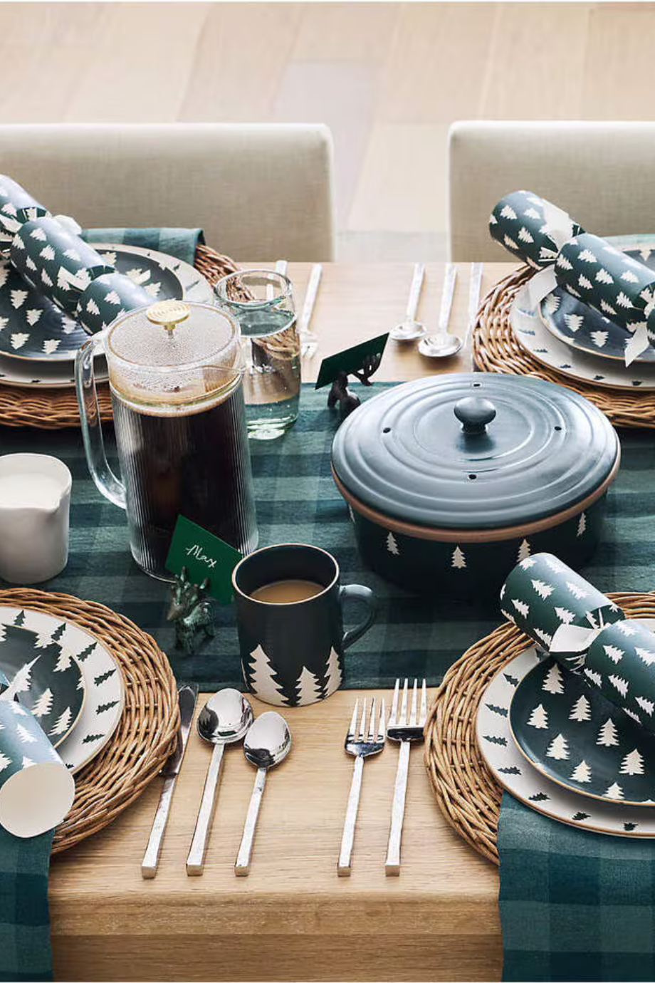 Green Trees Stoneware Pancake Warmer Seramik Tencere