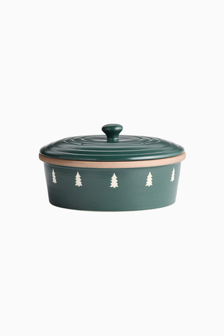 Green Trees Stoneware Pancake Warmer Seramik Tencere