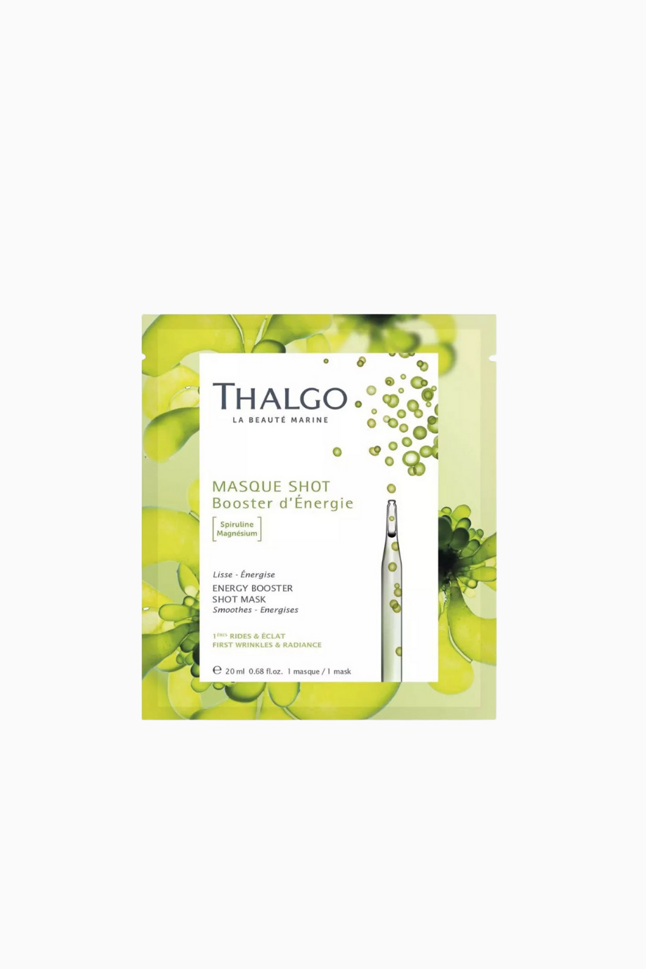 Spiruline Boost Anti-Fatigue Marine Shot Mask, Canlandırıcı ve Nemlendirici Yüz Maskesi