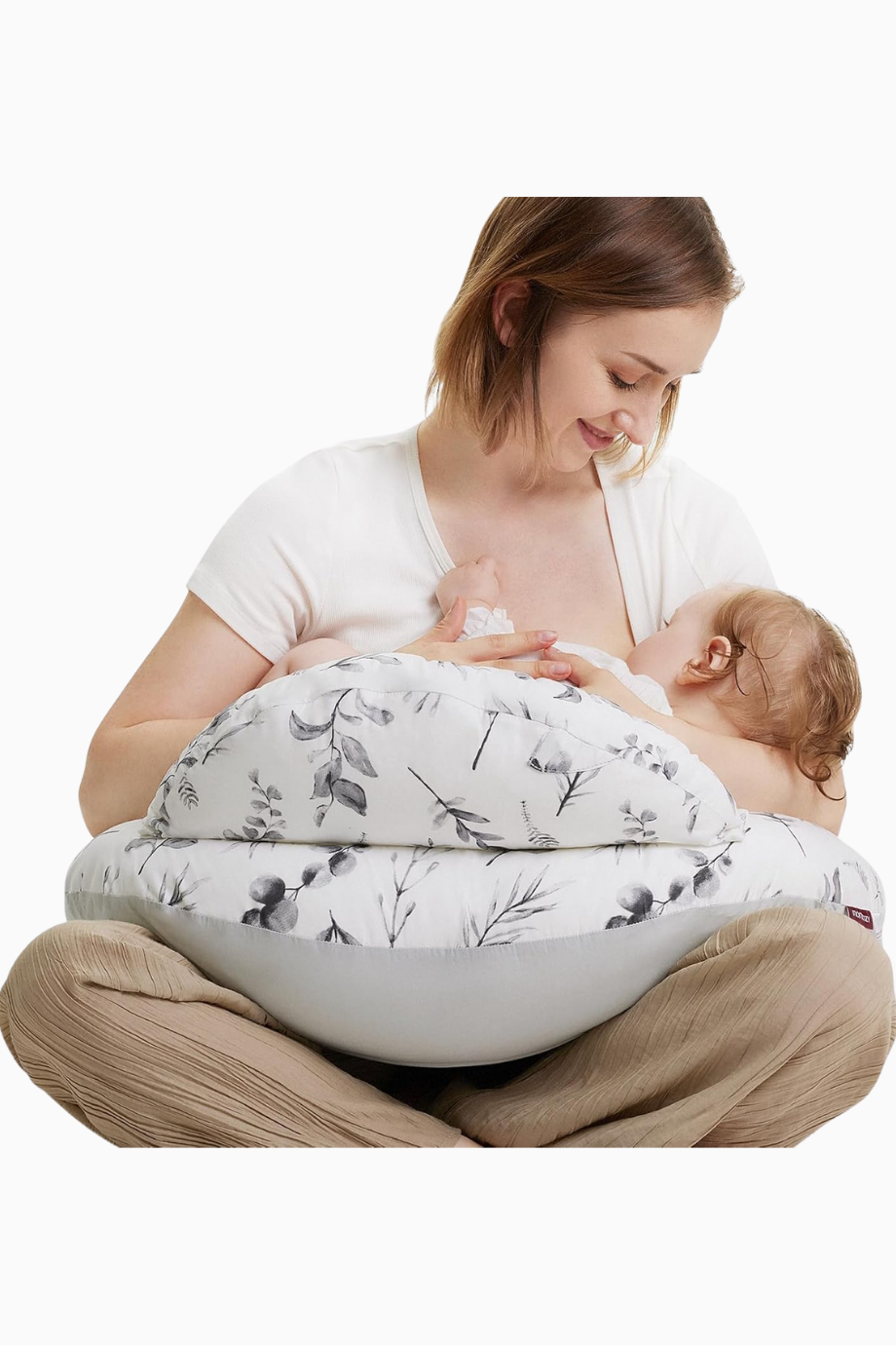 Güvenlik Kenarlı Ergonomik Emzirme Yastığı, Ayarlanabilir Kemerli