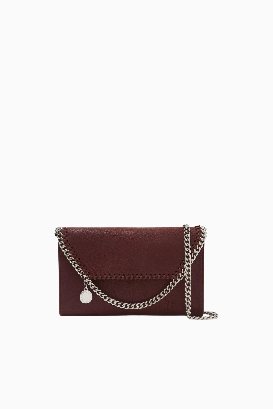 Mini Falabella Matte Shaggy Deer, Koyu Kırmızı Vegan Deri, Lüks Crossbody Çanta