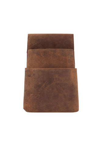 10 cm Deri Kemer Çantası, Garson Cüzdanı için Uygun, Kalem Halkalı, 1L Hacim