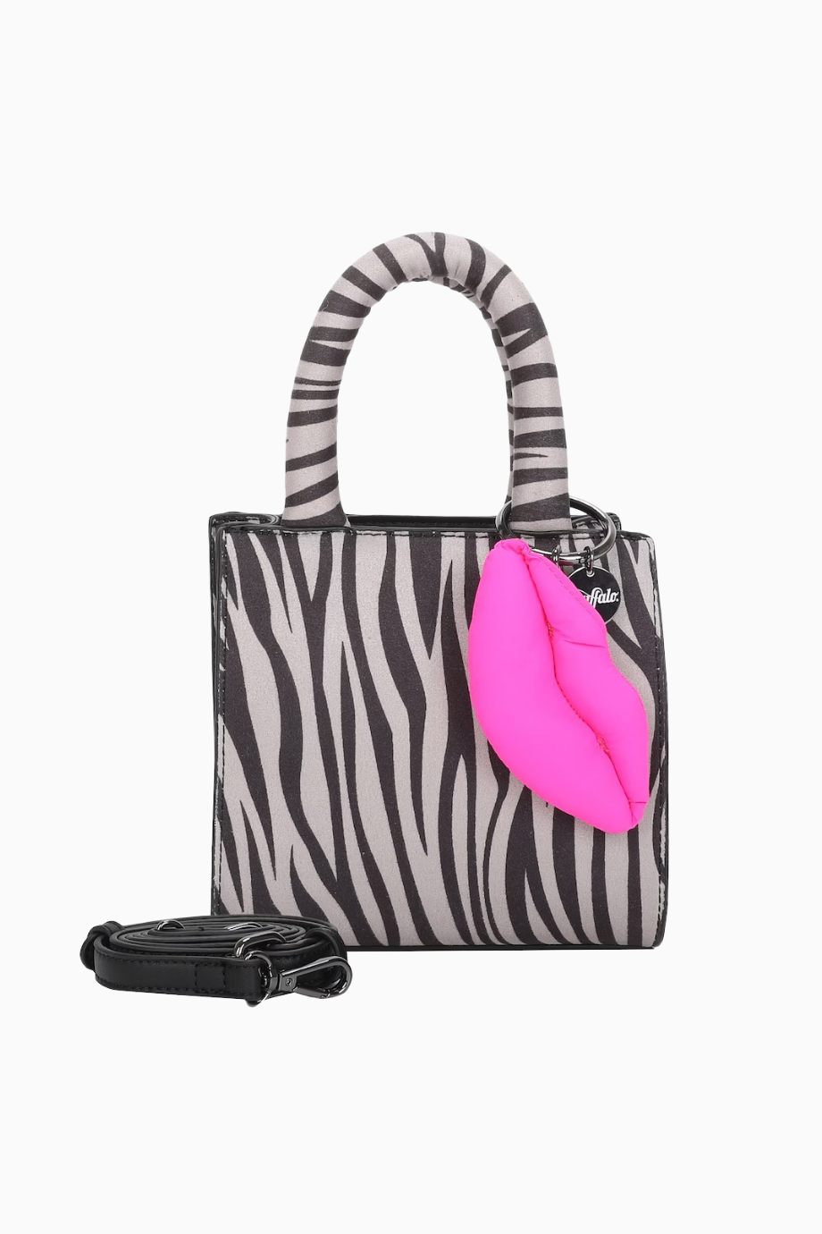 Boxy30 Zebra Desenli Çanta, Gri