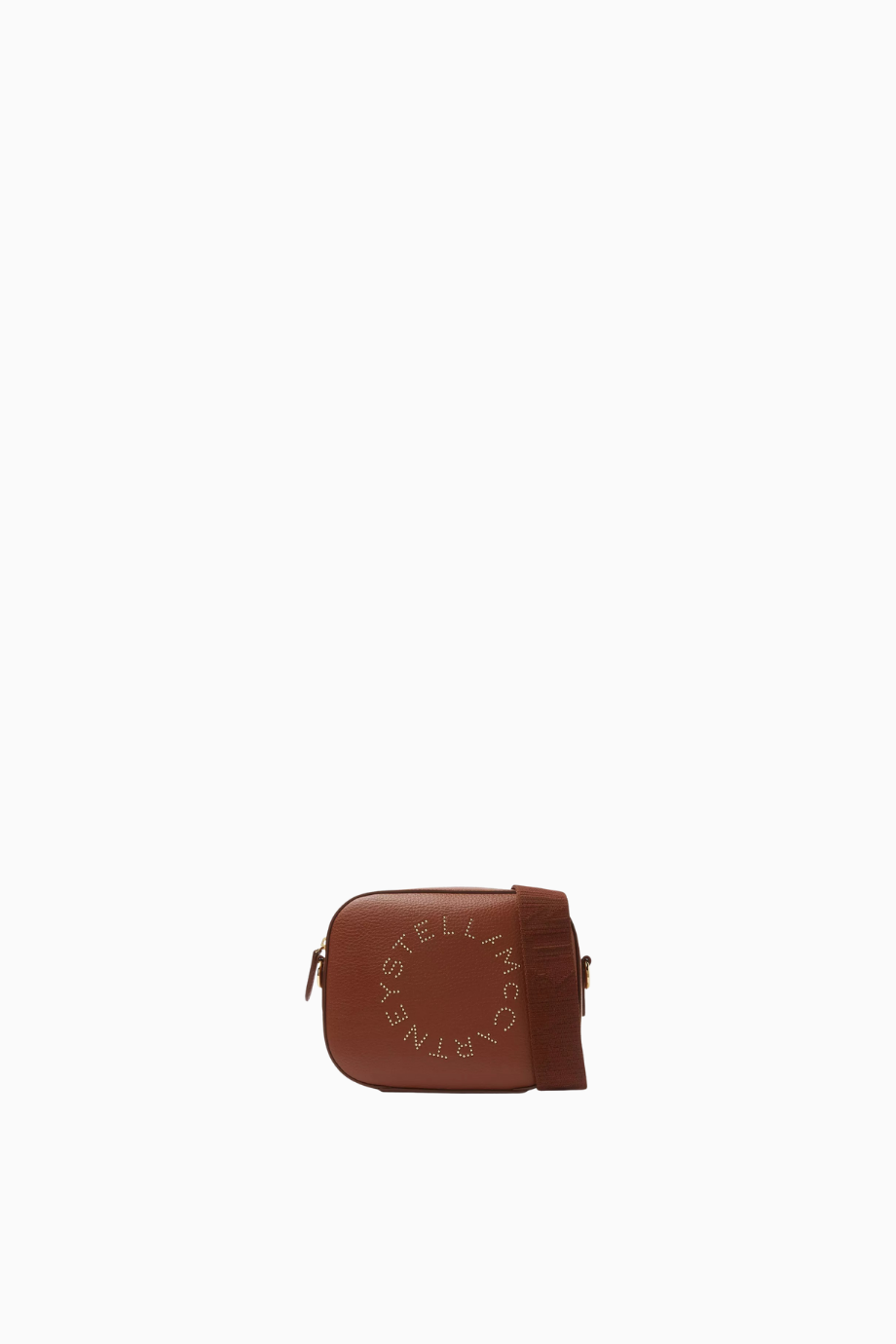 Alter Mat Vegan Deri Studded Logo, Mini Kamera Omuz Çantası