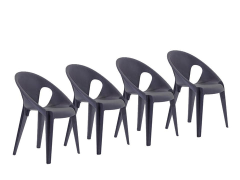 Bell Chair 4 Set Sandalye Geri Dönüştürülebilir Malzeme, Konstantin Grcic'in İkonik Tasarımı