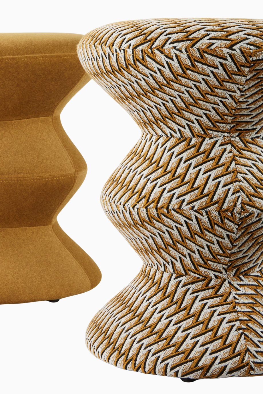 Zig Zag Geometrik Tasarım Oturma Taburesi Çok Renkli