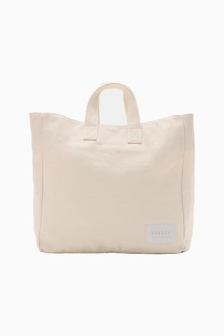 Kanvas Lüks Krem Tote Bag