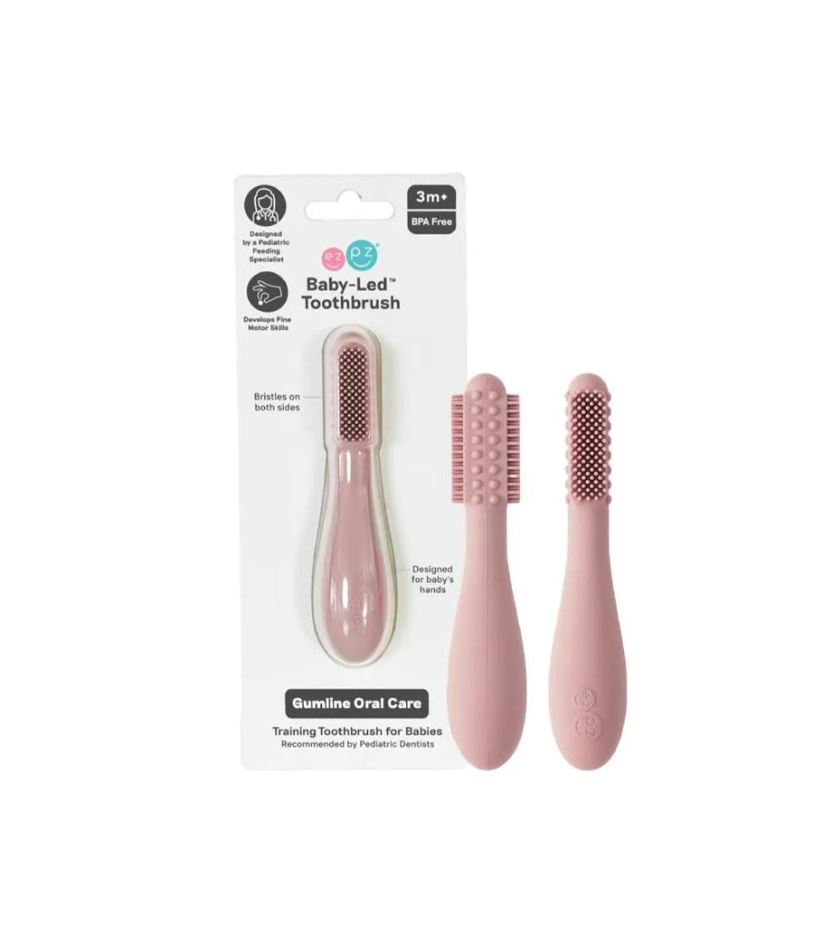 Baby Led Toothbrush Blush, Silikon Bebek Diş Fırçası