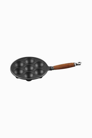 Döküm Ahşap Kollu Donut Tavası 20 cm