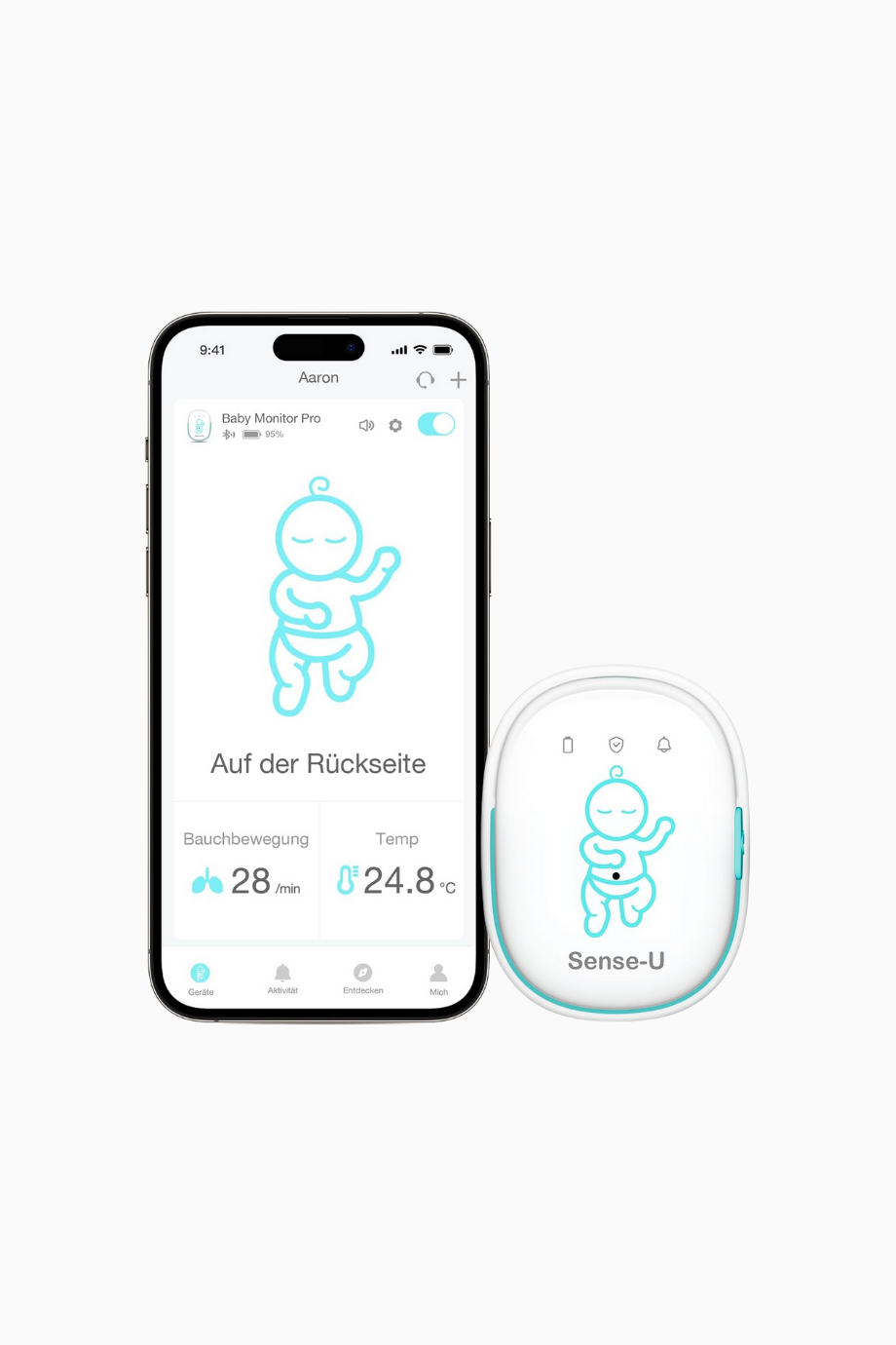 Akıllı Bebek Telsizi Karın Hareketi, Uyku Pozisyonu ve Sıcaklık Takibi