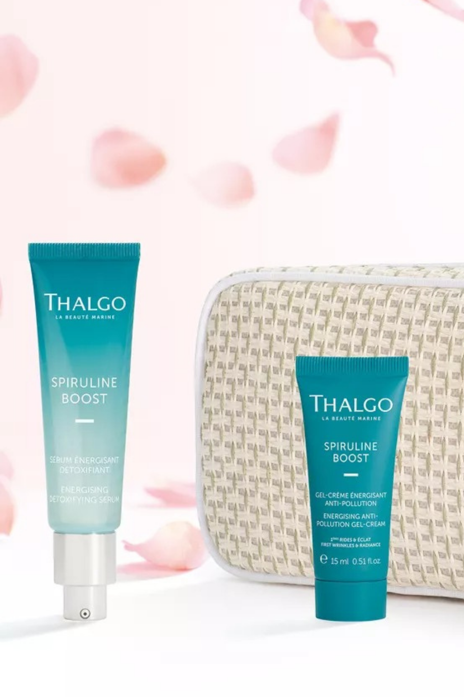 Spiruline Boost Canlandırıcı ve Arındırıcı Yüz Bakım Seti, Serum ve Gel Krem
