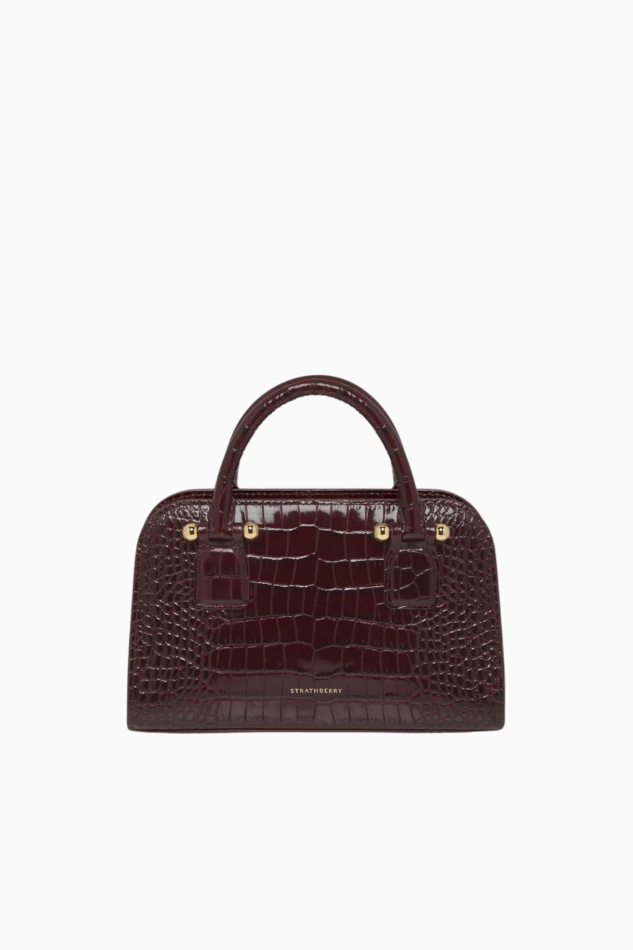 Mini Georgia Bordo Kroko Deri Lüks Tote Çanta, Günlük ve Özel Kullanım