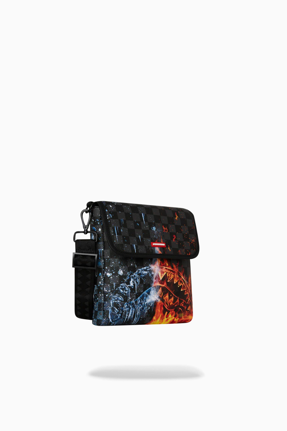 Fire & Ice Shark Messenger Sling, Lüks Unisex Deri Omuz Çantası, Sınırlı Sayıda