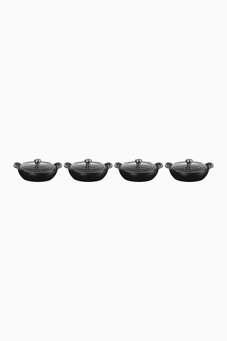 4’lü Mini Servis Tenceresi Döküm Set 18 cm