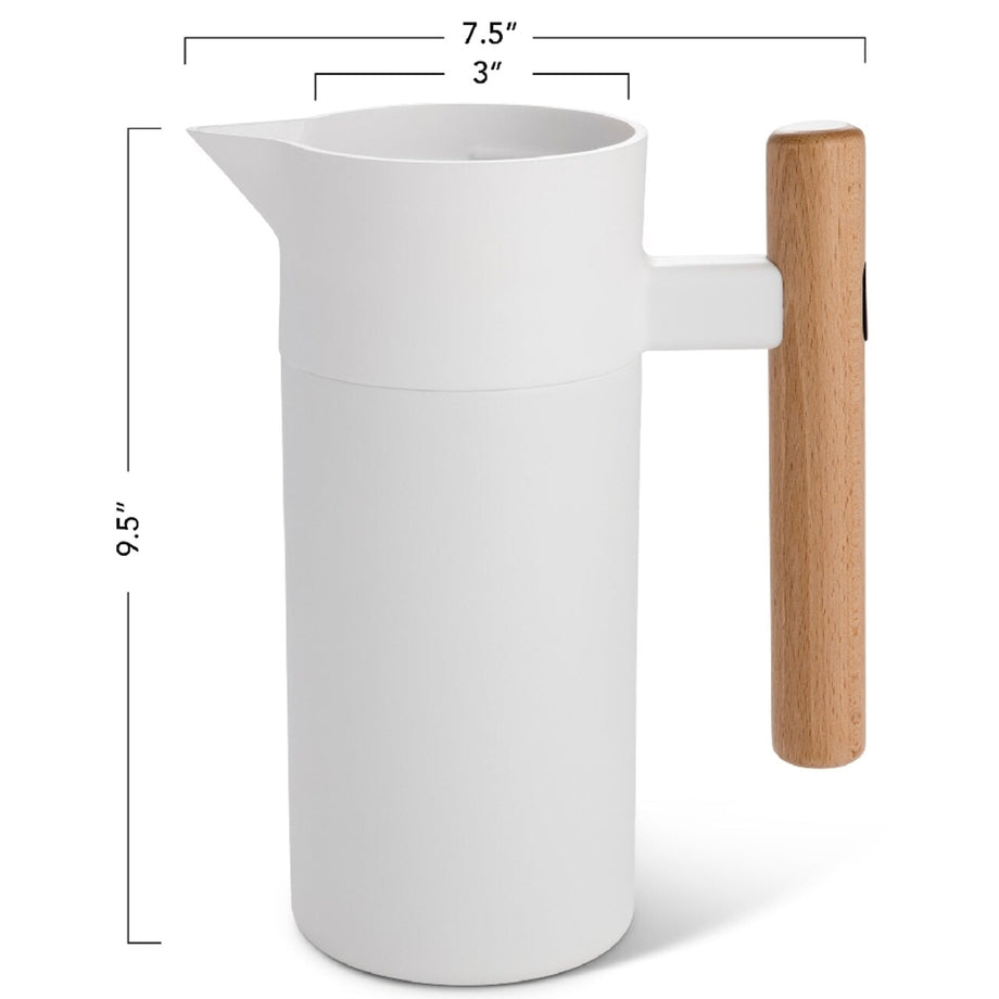 Beyaz Termal Sürahi Çift Duvarlı, 1.2L