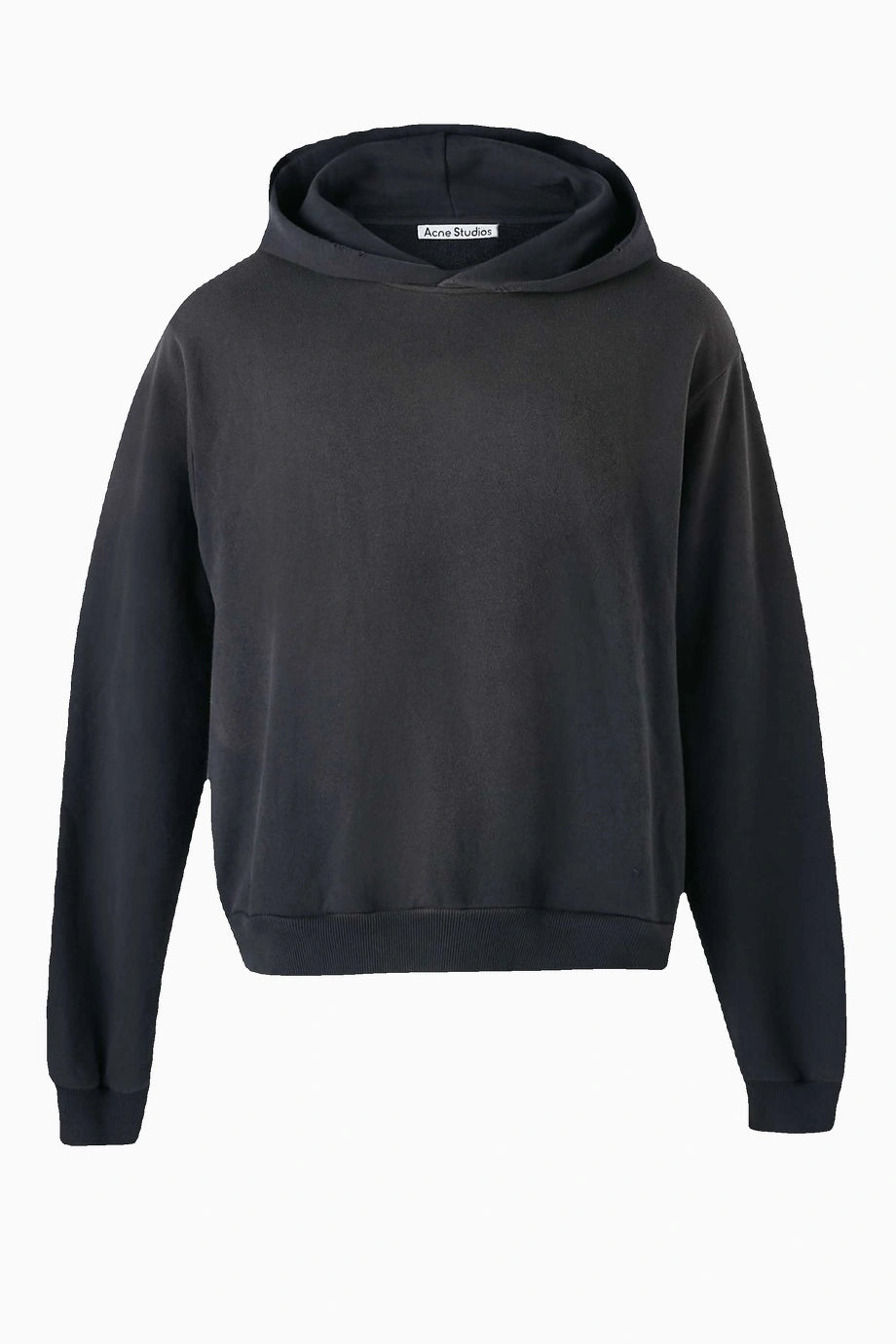 Unisex Logo Baskılı Kapüşonlu Sweatshirt Vintage Mavi