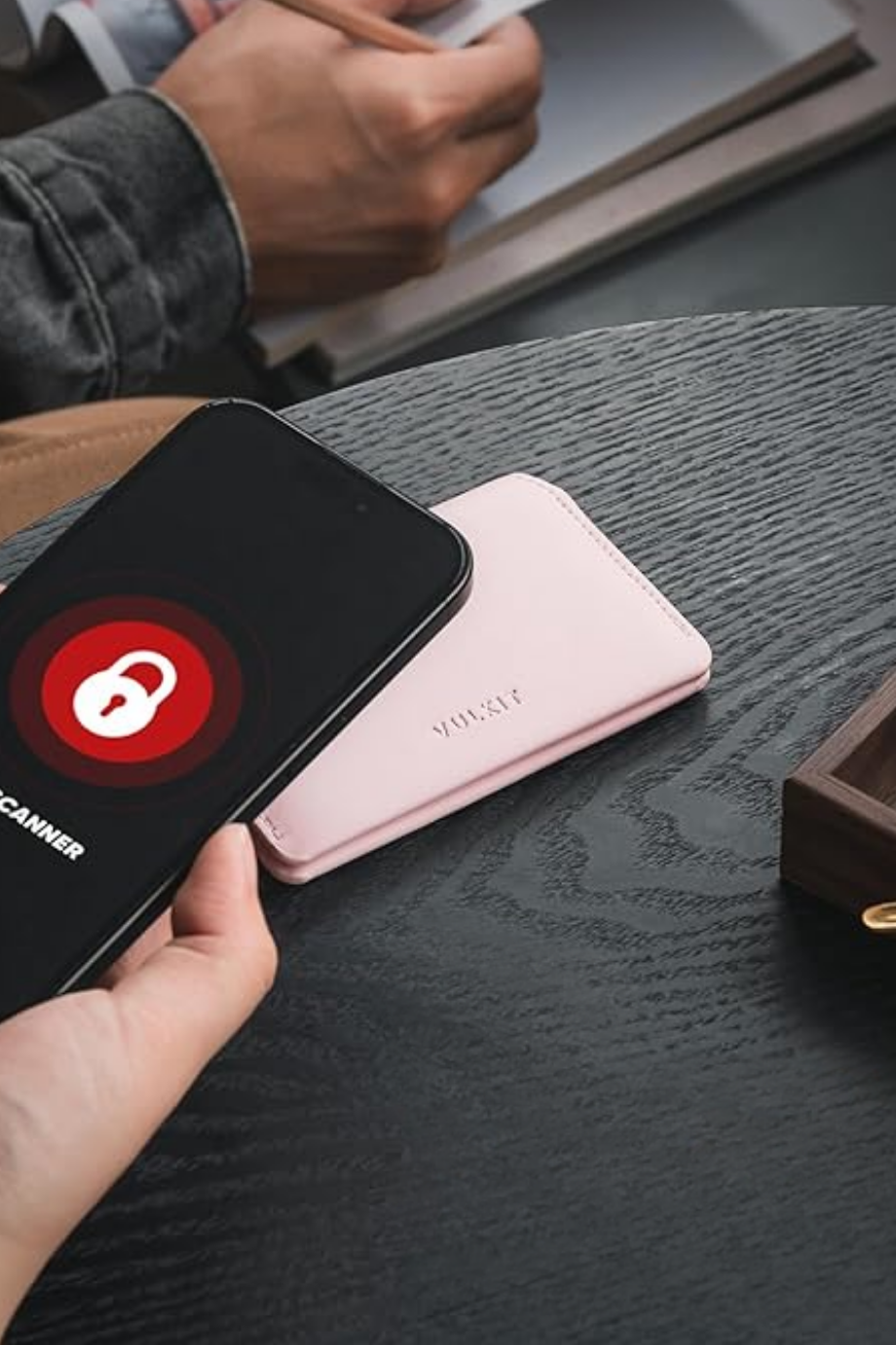 RFID Korumalı İnce Deri Mıknatıslı Unisex Kartlık Cüzdan