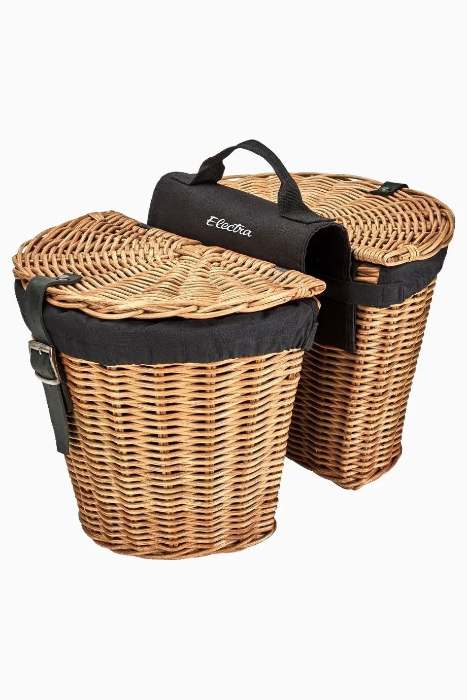 Rattan Liner’lı Doğal Renk Arka Bisiklet Sepeti