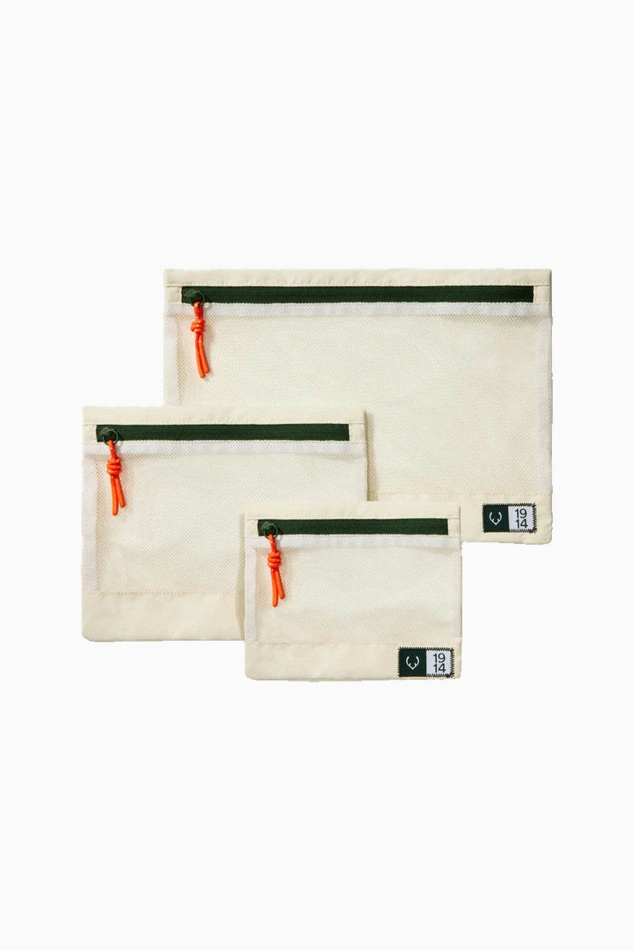 Essential Travel Pouches Geri Dönüştürülmüş Seyahat Düzenleyici Çanta Seti 3'lü