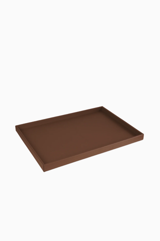 Deri Büyük Lüks Sunum ve Düzenleme Tepsisi