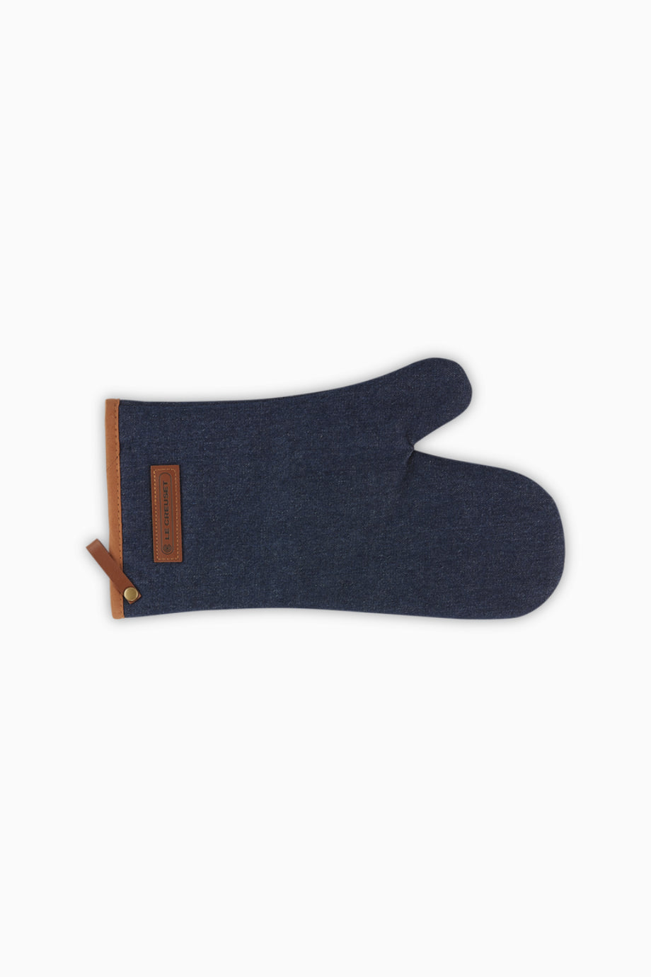 Denim Fırın Eldiveni Deri Detaylı Lüks Tasarım