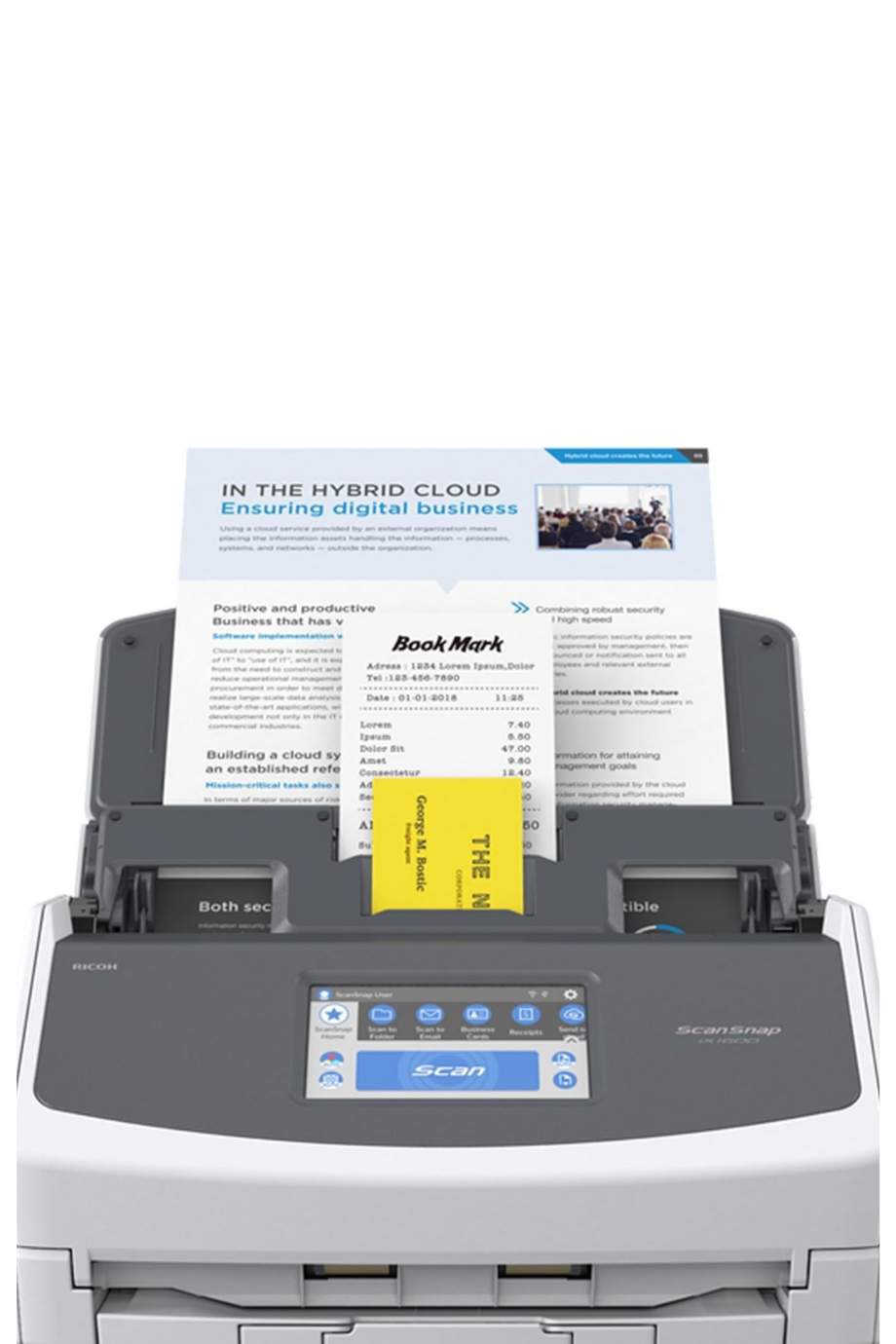 Akıllı Tarayıcı,Dokunmatik Ekran, Wi-Fi, USB 3.2, 40ppm Dubleks ADF