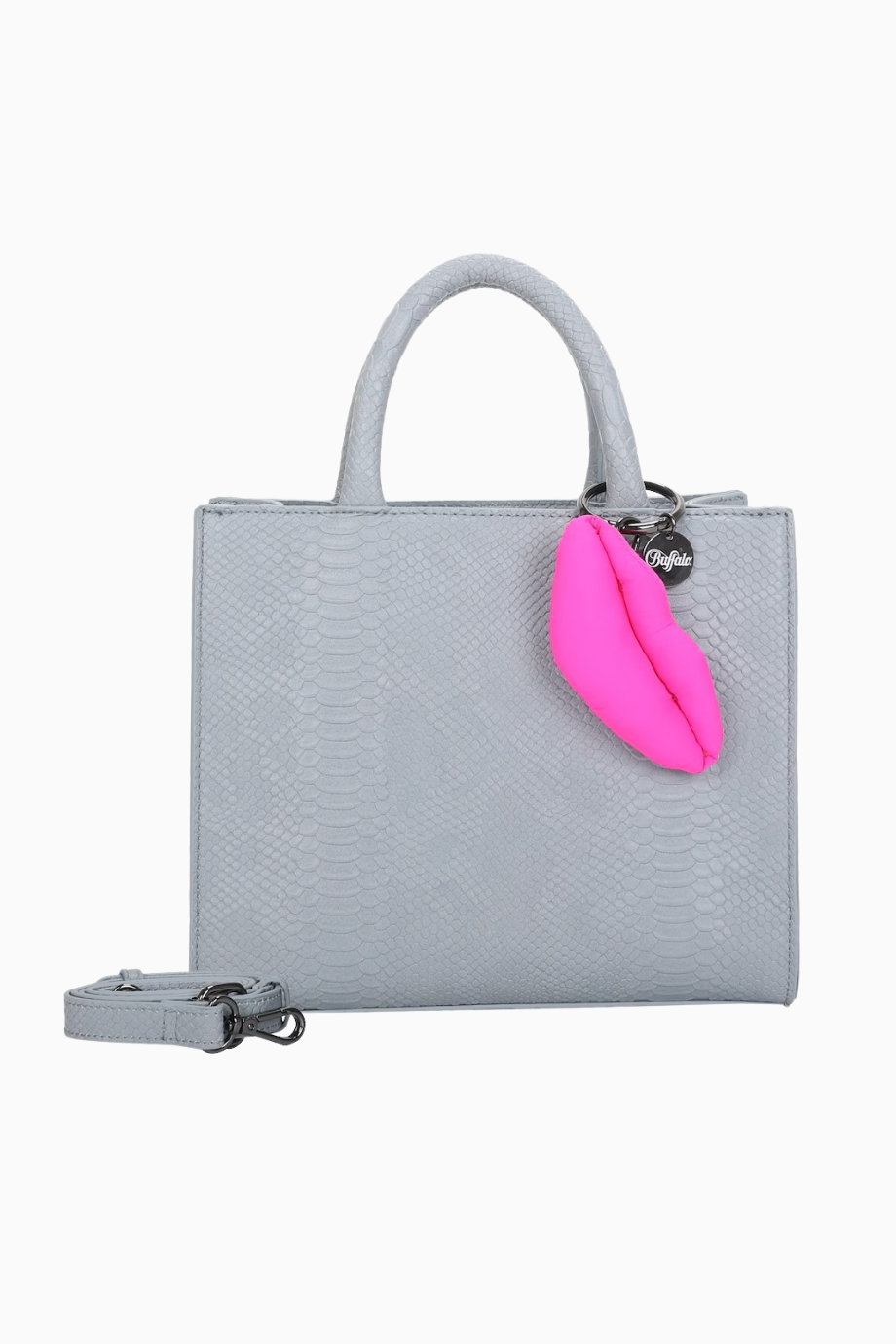 Big Boxy Scaled Gri Tote Çanta