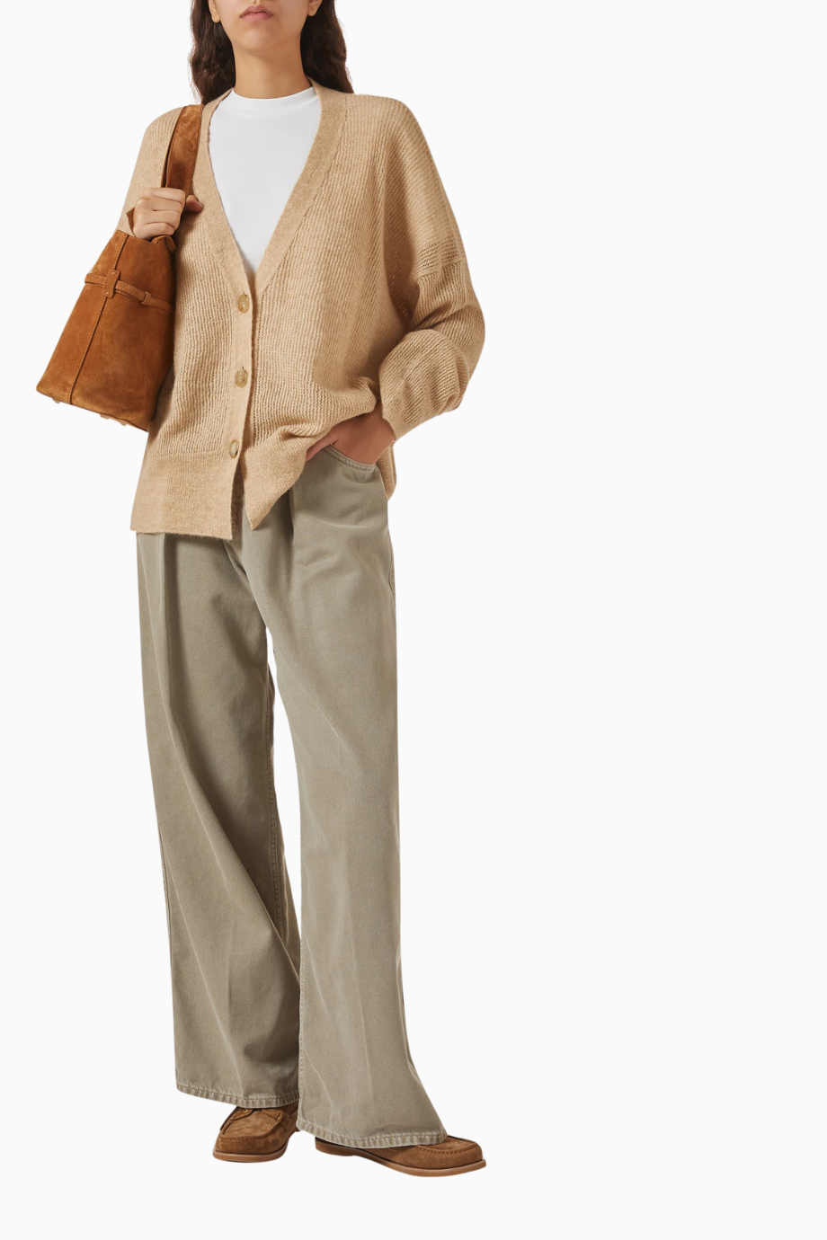 Candy Kısa Pantolon, Bej-Organik Pamuklu Modern Kadın Pantolonu